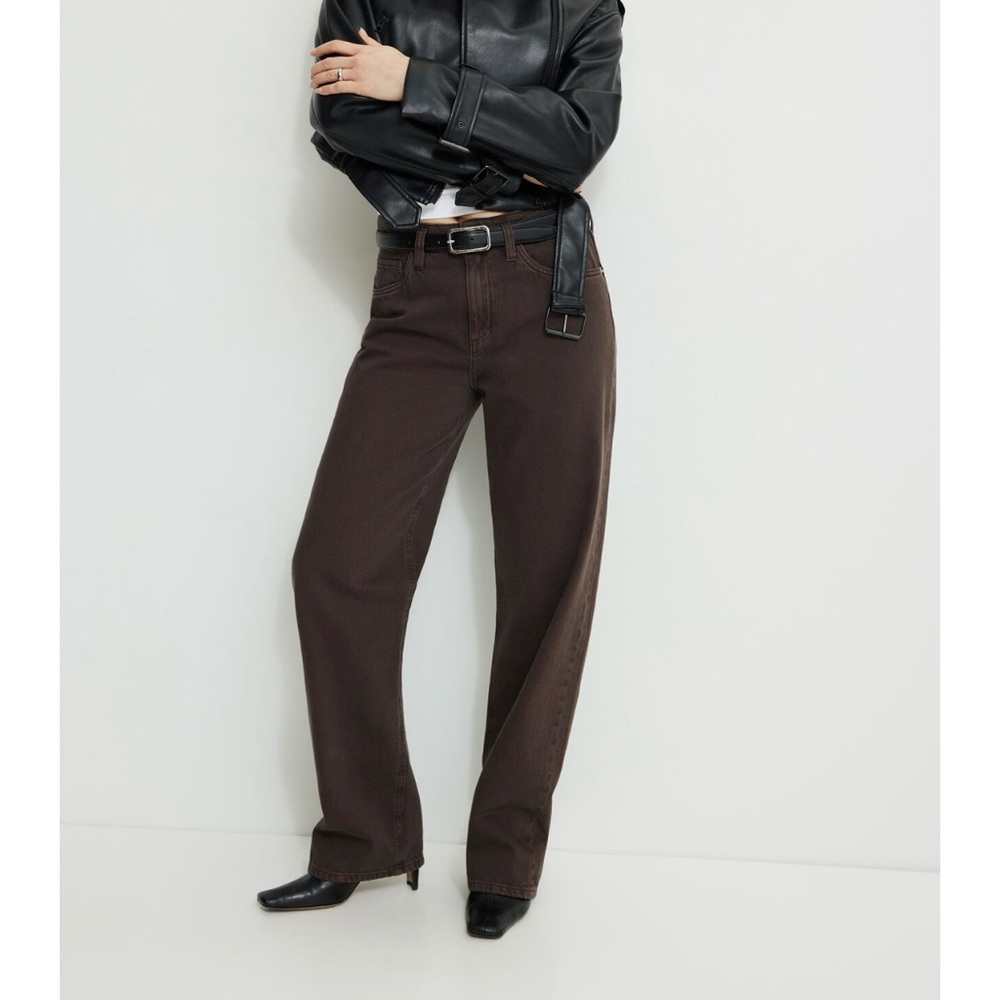 Dynamite Brown Straight Leg Jeans